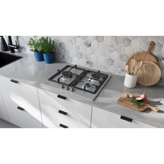 Plaque de cuisson Balay 3ETX563CB inox encastrable 3 foyers Wok GasStop