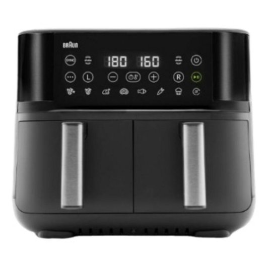 Airfryer Braun TD 3030I BK 8 L 2850 W Dubbele Mand met Sync en Timer