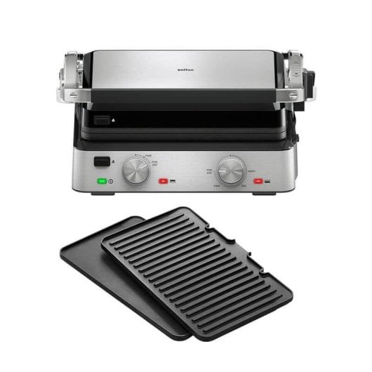 Parrilla eléctrica Braun CG 7020 plancha y grill 2000W Negro/Acero inoxidable