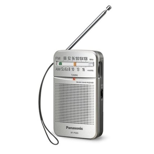 Radio Panasonic RF-P50D tragbar Digital AM FM 3,5 mm Kopfhörer Silber