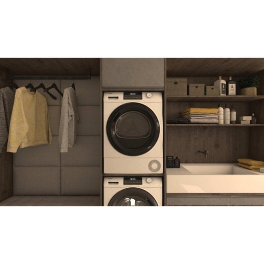 Secadora de bomba de calor Haier HD80-E929E-S 8kg Clase E cuidado lana y sensor humedad