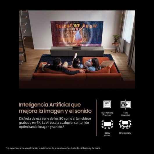 TV Samsung Neo QLED TQ75QN74FAT 75" 4K UltraHD 100Hz Smart TV Tizen HDR10+ Gaming