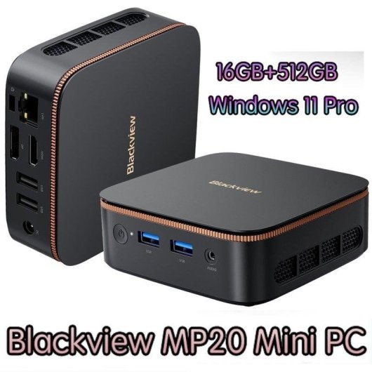 Mini PC Blackview MP20 AMD Ryzen 3 3300U 16GB 512GB SSD Vega 6 Windows 11 Pro WiFi5