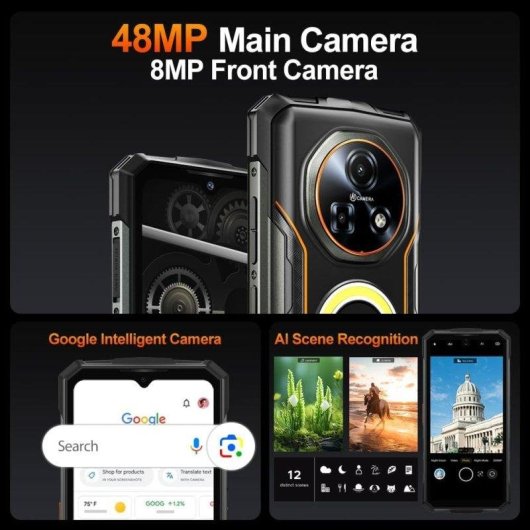 Doogee Fire 5 Ultra 32GB 256GB 6.56" 90Hz 4G Dual SIM NFC Bateria 13000mAh Android 15 Verde