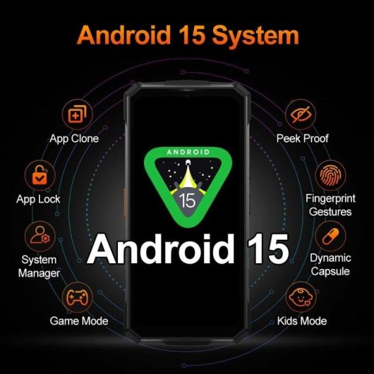 Doogee Fire 5 Ultra 32GB 256GB 6.56" 90Hz 4G Dual SIM NFC Bateria 13000mAh Android 15 Verde