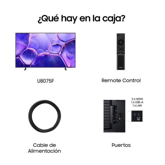 TV Samsung LED Crystal UHD TU43U8075FUXXC 43" 4K Smart TV Tizen HDR