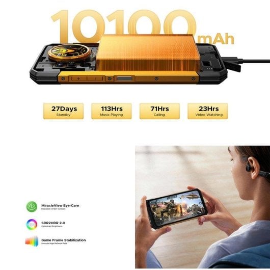 Doogee S200 X VIP Edition 12GB 512GB 6.72" 120Hz 5G Dual SIM NFC Batería 10100mAh Android 16 Verde