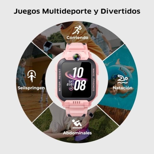 Imoo Z7 4G GPS Videollamada Doble Cámara Azul Resistencia Agua IPX8 Control Parental