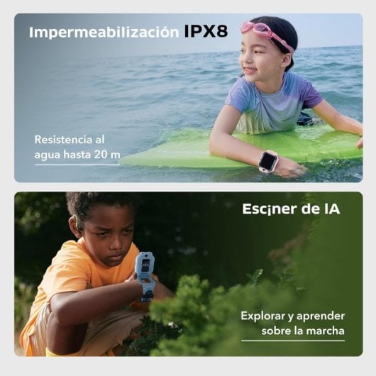 Imoo Z7 4G GPS Videollamada Doble Cámara Azul Resistencia Agua IPX8 Control Parental