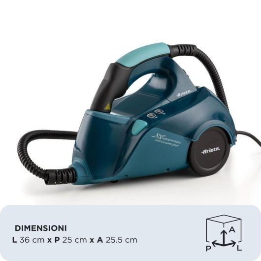 Nettoyeur vapeur Ariete 4145/22 portable 1,2L 1500W acier inoxydable bleu