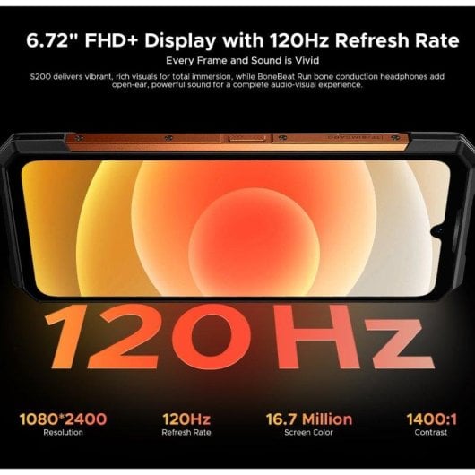 Doogee S200 Vip 12GB 256GB 6.72" FHD+ 120Hz 5G Dual SIM Bateria 10100mAh NFC Android 16 Preto