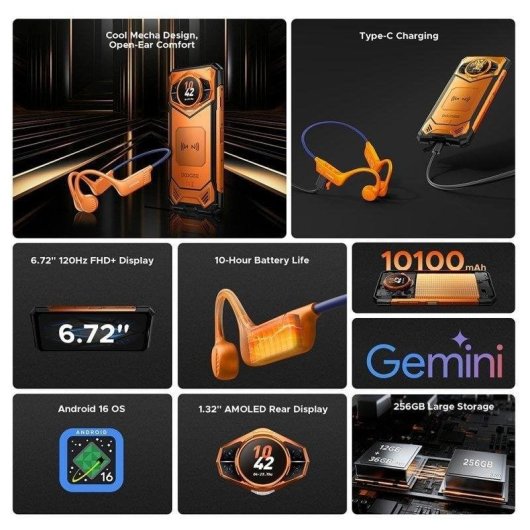 Doogee S200 Vip 5G 12GB 256GB 6.72" Laranja