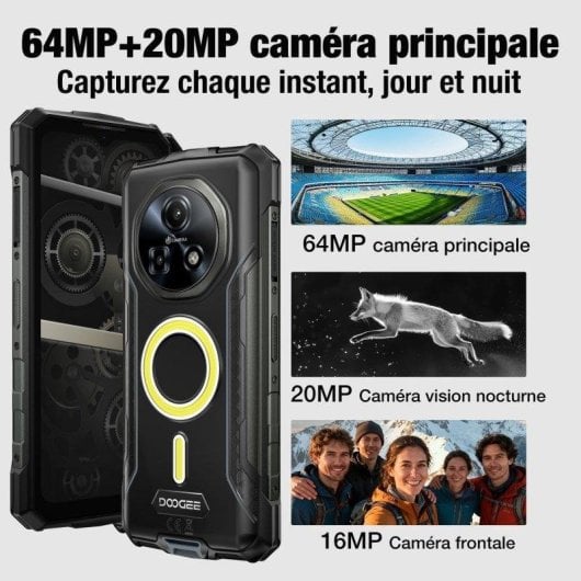 Doogee Fire 7 Pro 32GB 256GB 6.56" 90Hz 5G Dual SIM Cámara 64MP Batería 13000mAh Android 15 Negro