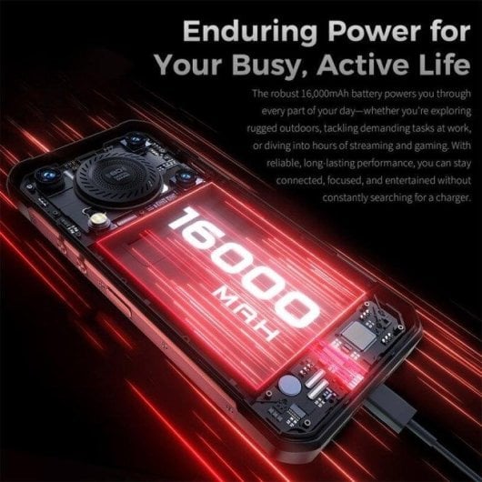 Oukitel WP56 5G 12Go 512Go Rouge 6,8" Batterie 16000mAh