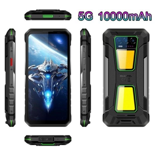 Oukitel WP58 Pro 24GB 512GB 6.7" 120Hz 5G Dual SIM Bateria 10000mAh Android 15 Verde