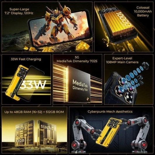 Oukitel WP60 5G 12GB 512GB 7.2" Orange