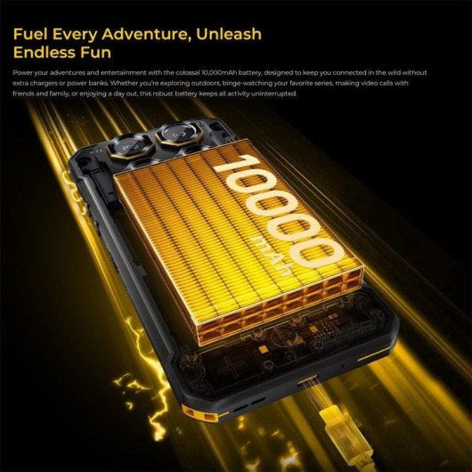 Oukitel WP60 36GB 512GB 7.2" 120Hz 5G Dual SIM Batería 10000mAh Carga Rápida Android 15 Naranja