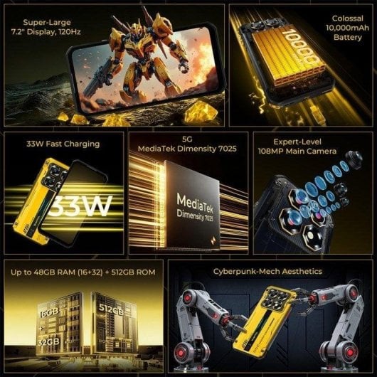 Oukitel WP60 5G 12GB 512GB 7.2" Noir