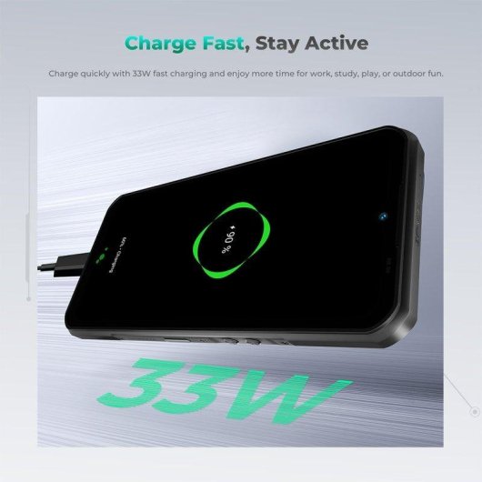 Oukitel WP62 36GB 512GB 6.6" 120Hz 5G Dual SIM Bateria 11000mAh NFC Android 15 Prata