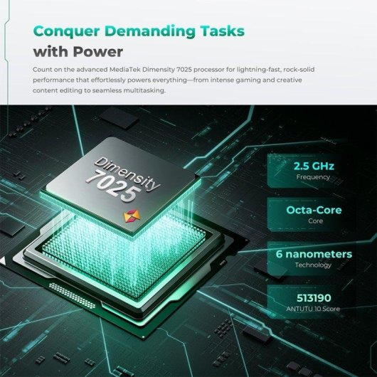 Oukitel WP62 36GB 512GB 6.6" 120Hz 5G Dual SIM Bateria 11000mAh NFC Android 15 Prata