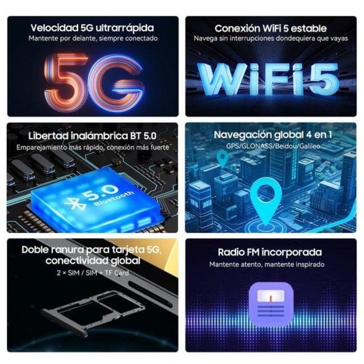 Tablet Blackview ZENO 10 11" 256GB 5G 8800mAh Android 15 Preto