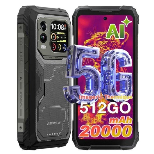 Blackview Xplore 1 Pro 48GB 512GB 6.78" FHD+ 120Hz 5G Dual SIM Bateria 20000mAh Android 15 Laranja