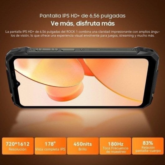 Blackview ROCK 1 4G 8GB 6.56" Negro 256GB batería 15000mAh