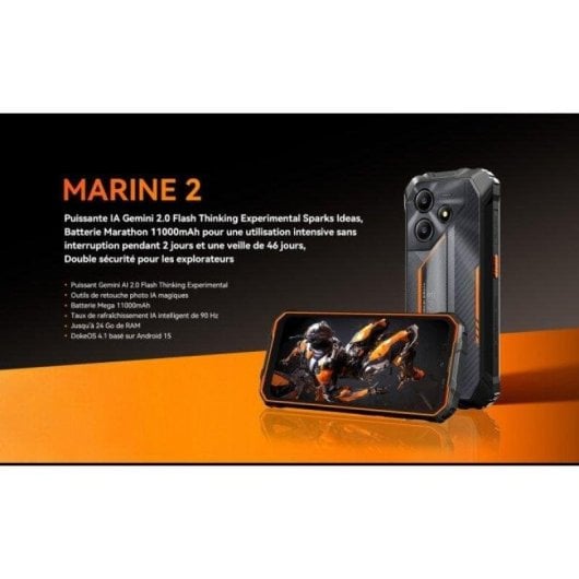 OSCAL Marine 2 4G 8GB 6,56" 256GB Noir Double SIM