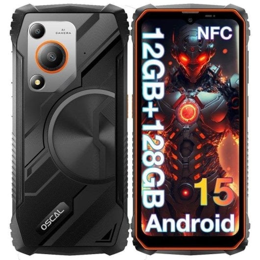 OSCAL Marine 1 4G 128GB 4GB 6.56" Arancione NFC