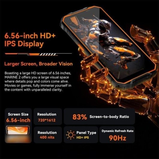 OSCAL Marine 2 4G 8GB Arancione 256GB 6.56" Batteria 11000mAh