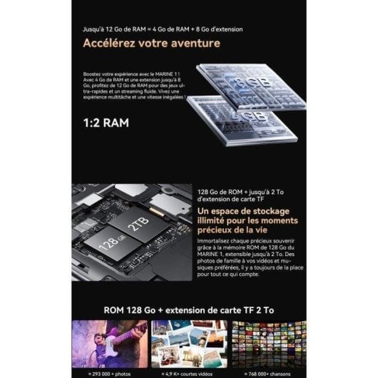 OSCAL Marine 1 4G 4GB 128GB 6.56" Noir