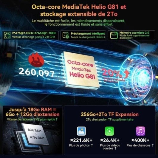 Blackview BV7300 4G 6GB 256GB 6.67" Schwarz