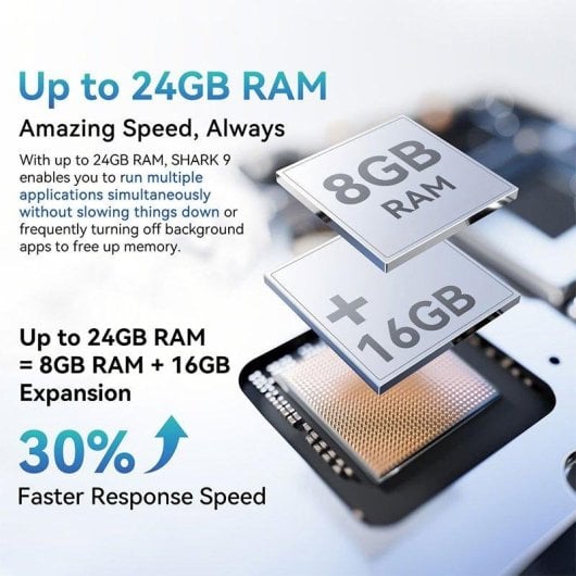 Blackview Shark 9 8GB 256GB 6.67" HD+ 90Hz 5G Dual SIM Batería 5000mAh NFC Android 14 Azul