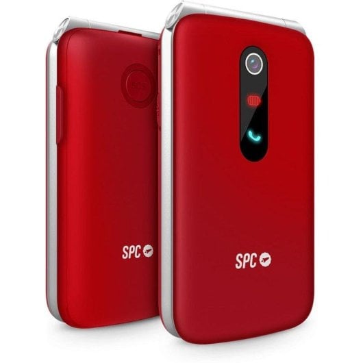 Teléfono SPC Stella 3 4G Rojo teclas XL botón SOS carga base