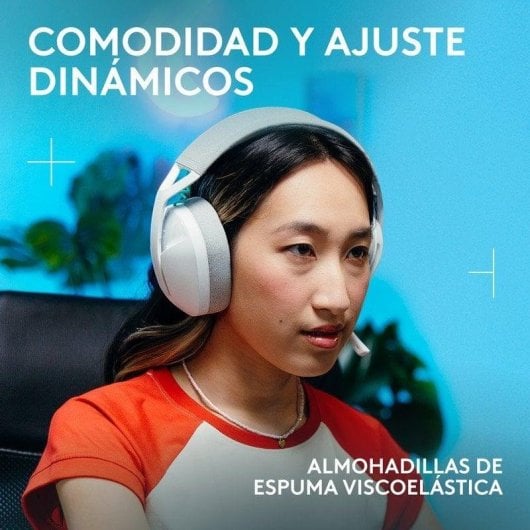 Auriculares Logitech G321 LIGHTSPEED inalámbricos Bluetooth para gaming PC/PS4/PS5/Switch Blancos