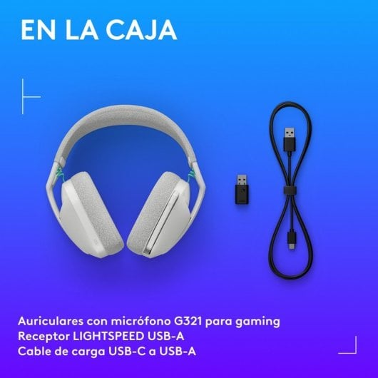 Auriculaires Logitech G321 LIGHTSPEED sans fil Bluetooth Gaming Microphone Blancs