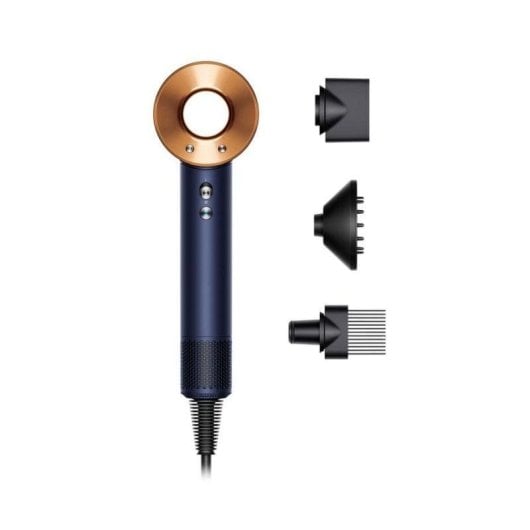 Secador de Cabelo Profissional Dyson Supersonic 1600W 4 Temperaturas 3 Velocidades Iónico com Difusor Azul Cobre