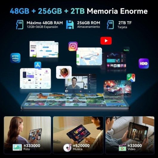 Tablet TABWEE T60 4G 12,2" 48GB 256GB Cinzento com Teclado e Stylus Pen