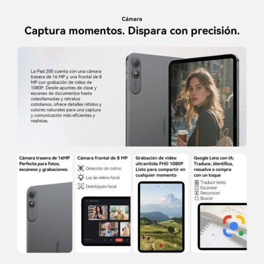 Tablet OSCAL Pad 200 13.4" 256GB 4G LTE 8300mAh Android 16 Blu con accessori
