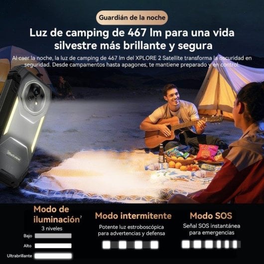 Blackview Xplore 2 Satellite 16GB 1TB 6,8" AMOLED 120Hz 5G Dual SIM Satélite GEO 20000mAh 120W IP69K Android Negro