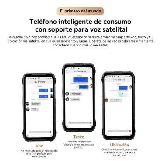 Blackview Xplore 2 Satellite 16GB 1TB 6,8" AMOLED 120Hz 5G Dual SIM Satélite GEO 20000mAh 120W IP69K Android Negro