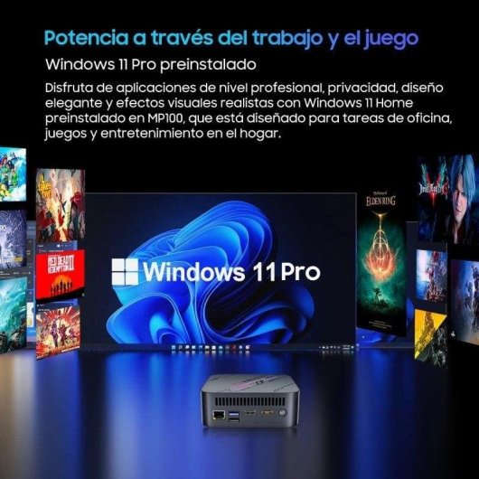 Mini PC Blackview MP100 AMD Ryzen 5 7430U 16GB 512GB SSD Radeon Windows 11 Pro Wi-Fi 6 Bluetooth