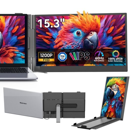 Monitor portátil Blackview SCM8 15.3" FHD 60Hz IPS Ultrafino USB-C Aluminio