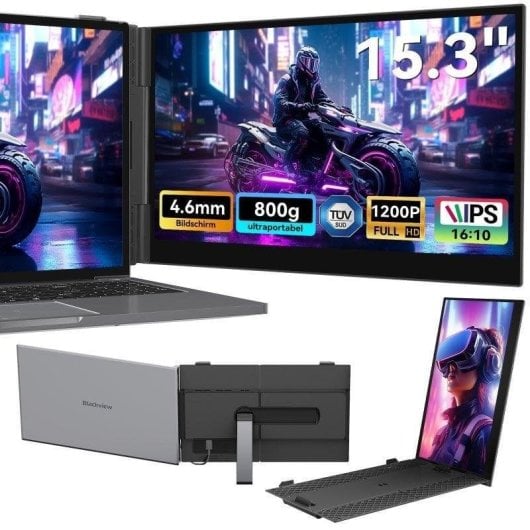 Monitor PC Blackview SCM8 15,3" FullHD 60Hz IPS Ultrafino USB-C Alluminio