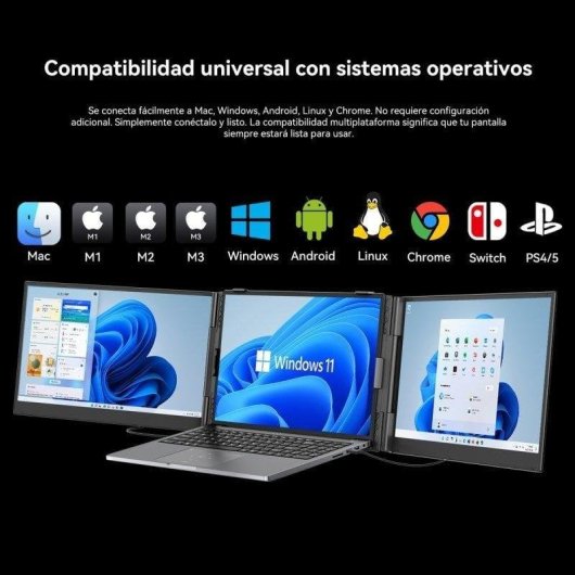 Écran PC Blackview DCM8 15,3" Full HD 60Hz IPS Portable USB-C Dual Carga Inverse