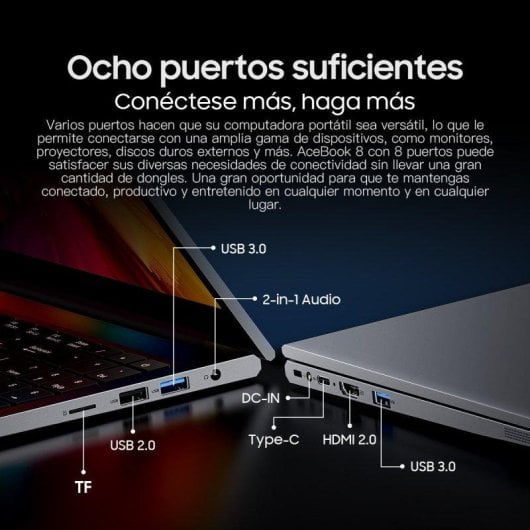 Portátil Blackview Acebook 8 15,6" Intel Core N150 16GB 512GB SSD Intel UHD Windows 11 Home