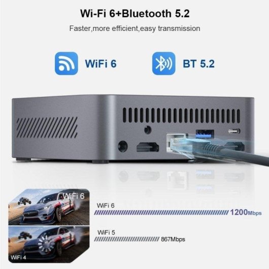 Mini PC Ninkear M7 AMD Ryzen 5 7430U 16GB 512GB SSD Radeon Windows 11 Pro Ultra Leise