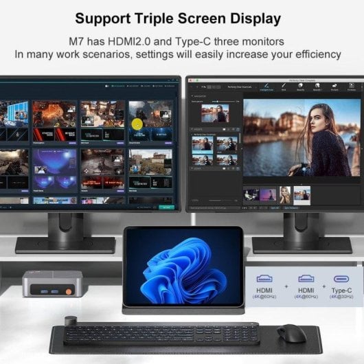 Ninkear M7 AMD Ryzen 5 7430U 16GB 512GB SSD Windows 11 Pro Ultra Compact