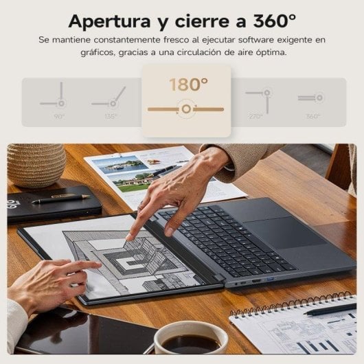 Portátil Vanwin UL1561 15,6" AMD Ryzen 5 7430U 16GB 512GB SSD Radeon Vega 7 Windows 11 Pro