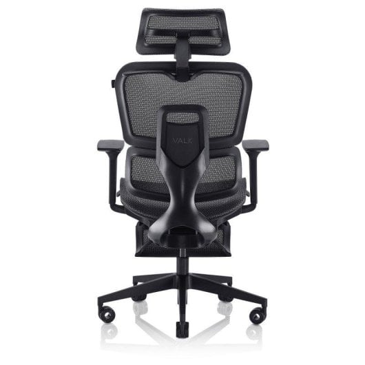 Cadeira Ergonómica Valk MYLA Malla Cinza/Preto Reposa-pés Ajustável Gaming Escritório